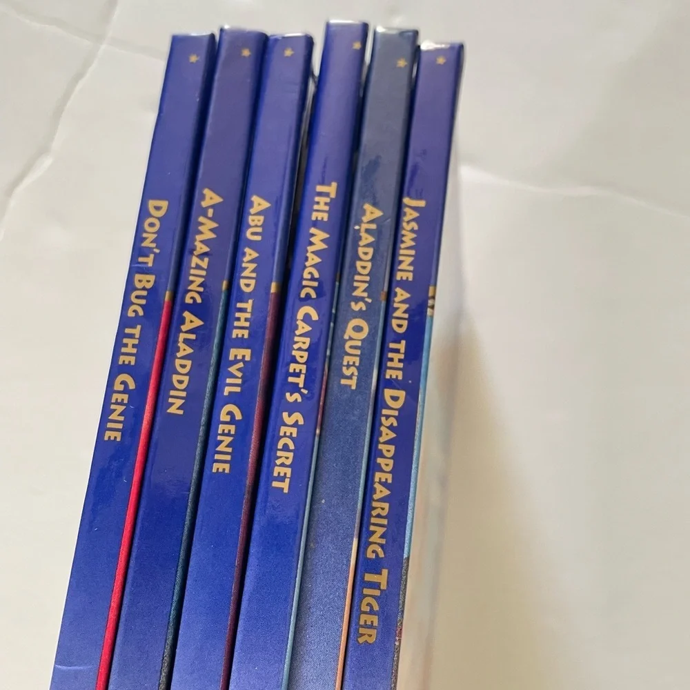 Disney's Aladdin Six Adventures Book Set 1993 Disney Hardcover Books Vintage